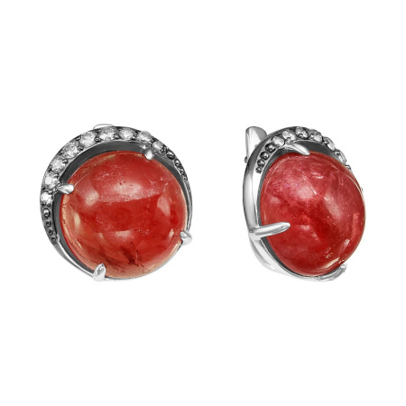 Серьги из серебра с агатом