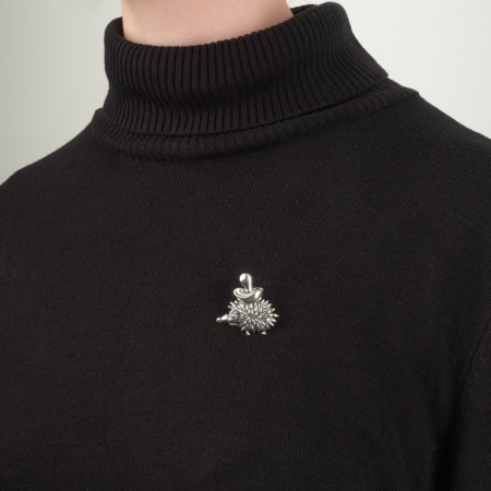 Брошь из серебра «Грибное братство»