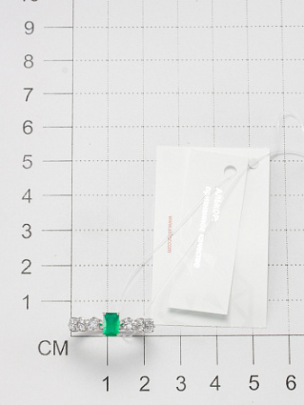 Серебряное кольцо с агатом и фианитами