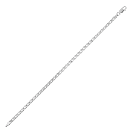 Браслет серебряный «Тройной ромб»