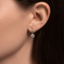 Серьги из серебра с фианитами