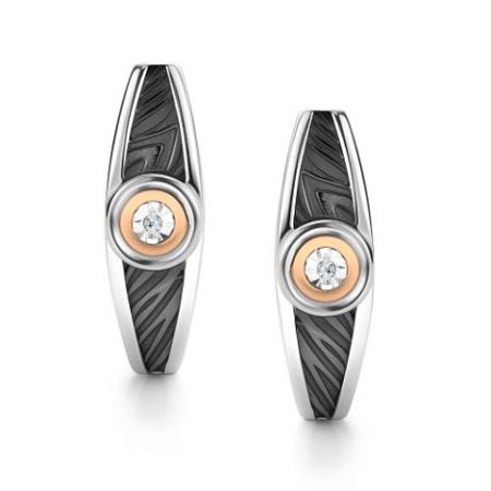 Серьги из серебра с бриллиантом