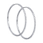 Серьги конго из серебра с алмазной гранью 3,5 см