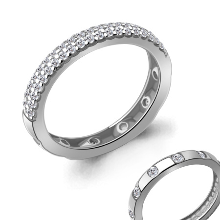 Серебряное кольцо с фианитами