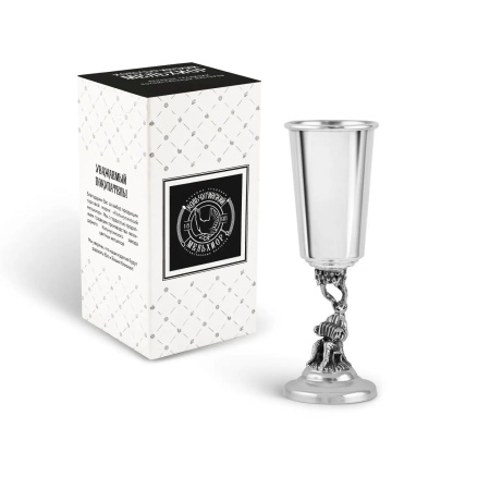Рюмка «Иван» посеребренная полированная с чернением