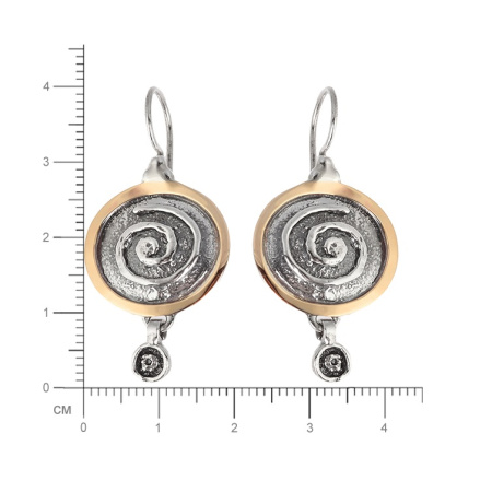 Серьги из серебра с позолотой