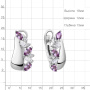 Серьги из серебра с аметистами и фианитами