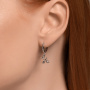 Серьги из серебра «Собака»