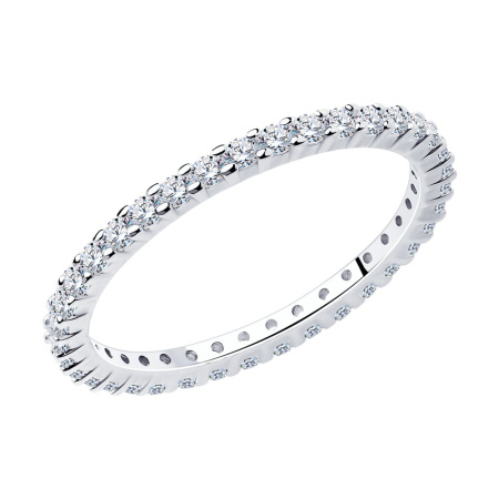 Серебряное кольцо с фианитами