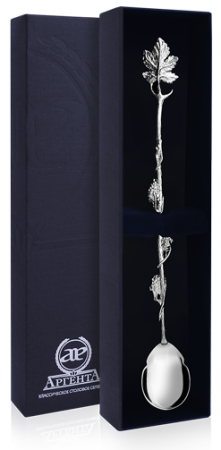 Серебряная ложка для напитков «Виноград»