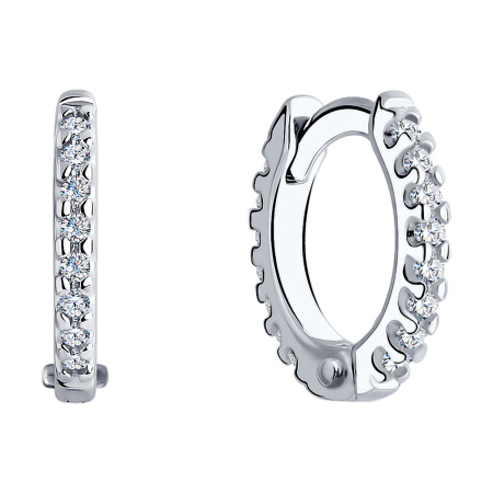 Серебряные серьги с фианитами