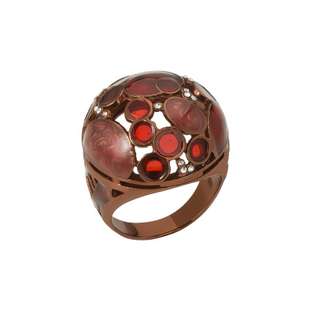 Серебряное кольцо «Пузыри» с эмалью