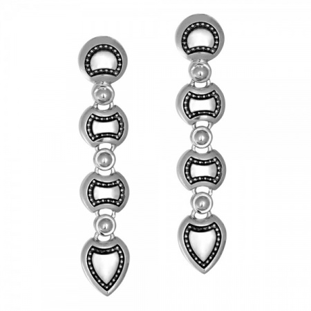 Серебряные серьги с эмалью