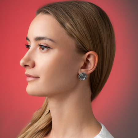 Серьги из серебра «Узоры»