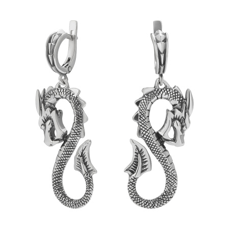 Серьги из серебря «DRACO»