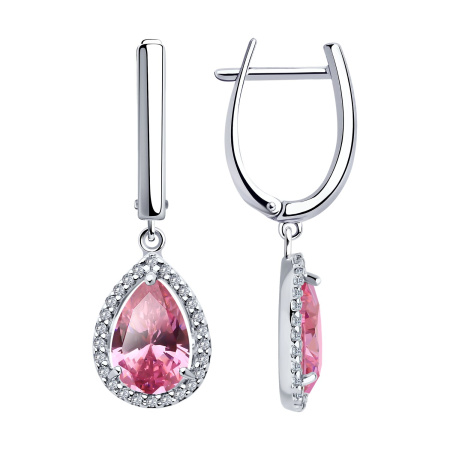 Серьги из серебра с финаитами Розе