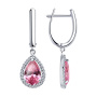 Серьги из серебра с финаитами Розе