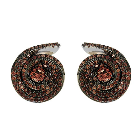 Серебряные серьги с фианитами