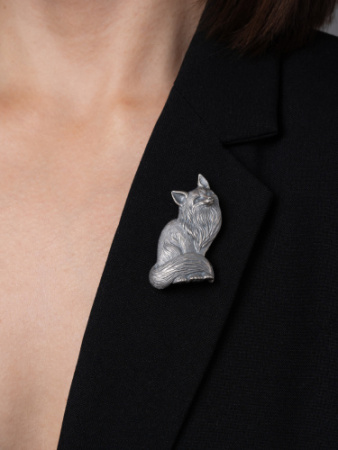 Брошь из серебра «Лисонька - Лиса»
