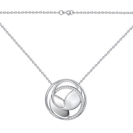 Серебряное колье с цирконием