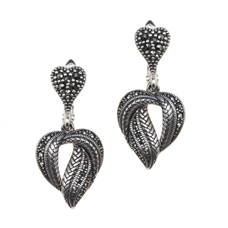 Серьги из серебра с марказитами