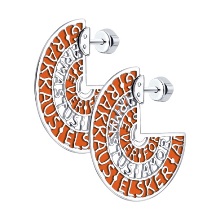 Серьги из серебра с эмалью