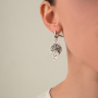 Серьги из серебра «Листочки»