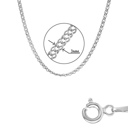 Цепь серебряная «Панцирная»