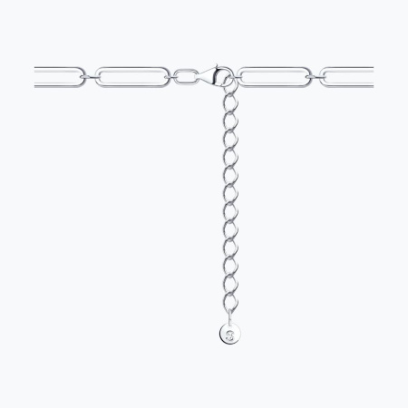 Серебряное колье с фианитами «Сердце с шипами»