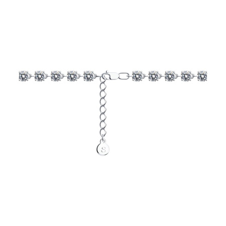 Браслет из серебра с фианитами