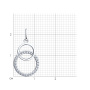 Серебряная подвеска с фианитами «Круги»