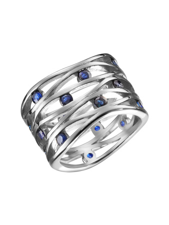 Серебряное кольцо с сапфиром