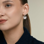 Серьги из серебра с фианитами «Бабочки»