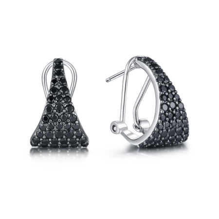 Серьги из серебра со шпинелью