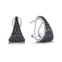 Серьги из серебра со шпинелью