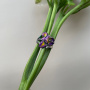 Серьги из серебра с эмалью «Ирисы»