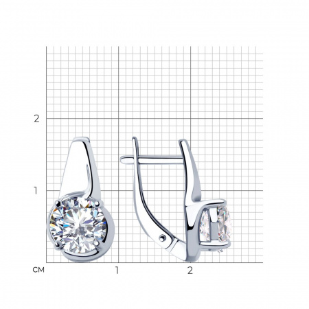 Серьги Sokolov из серебра с фианитами