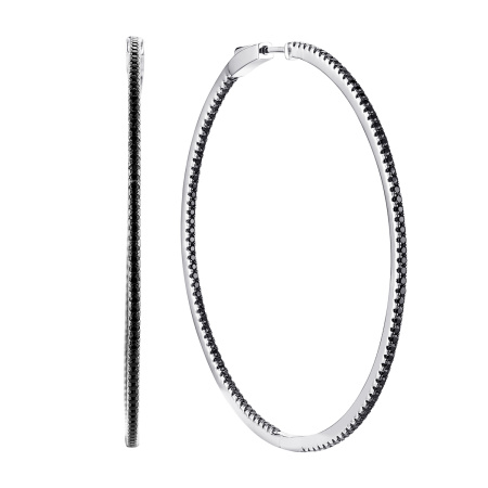 Серьги из серебра конго со шпинелью