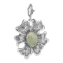 Кулон из серебра с пренитом «Райский цветок»