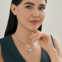 Подвеска из серебра с фианитами «Змея»