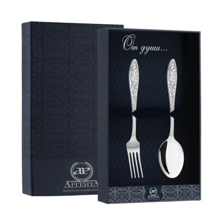 Набор десертный «Морозко» 2 предмета: ложка и вилка