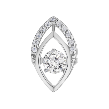 Серебряная подвеска с танцующими фианитами