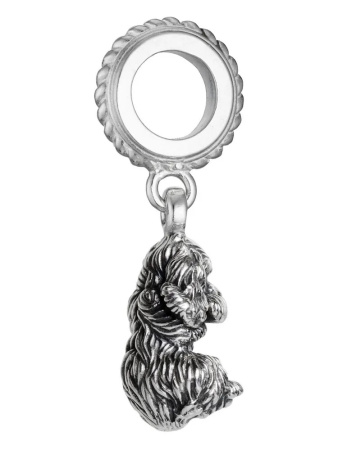 Шарм из серебра «Спаниэль»