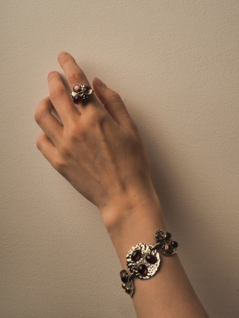 Серебряный браслет с турмалином