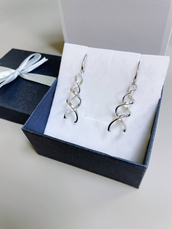 Серьги из серебра «Спираль»