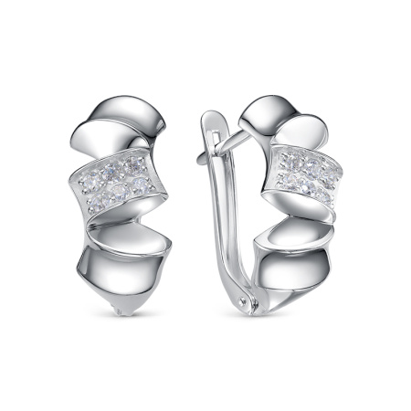 Серебряные серьги с фианитами