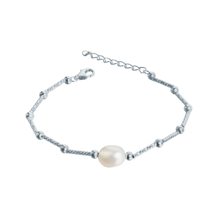 Браслет серебряный с жемчугом барокко «Палермо»