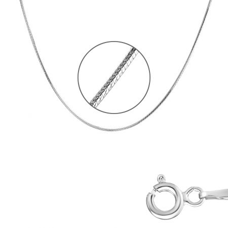 Цепь серебряная «Снейк» с алмазной гранью