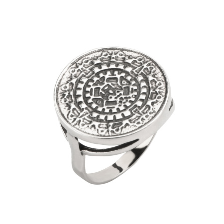 Серебряное кольцо «Монетка»