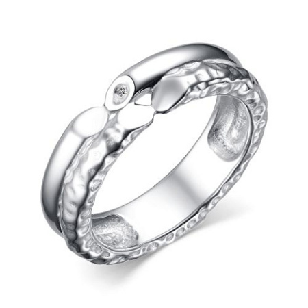 Кольцо из серебра с бриллиантом